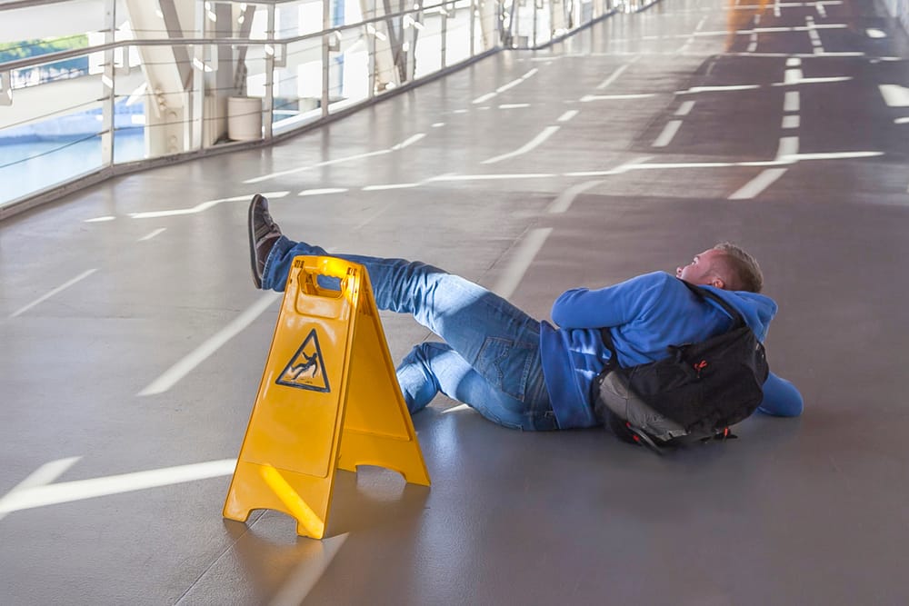The information needed after a slip and fall accident.